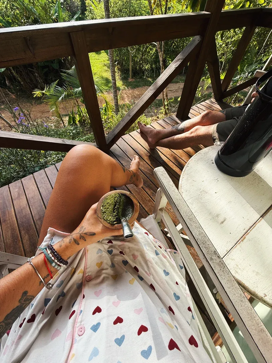 Um descanso na varanda
